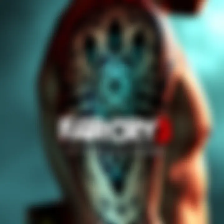 Detailed view of the Far Cry 3 tattoo from the Skills menu, highlighting unique patterns and missing elements.