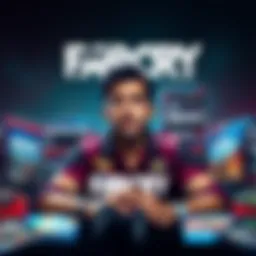 Far Cry game comparison A gamer contemplating between playing Far Cry 1 and 2 or sticking with Far Cry 3, surrounded by game boxes.