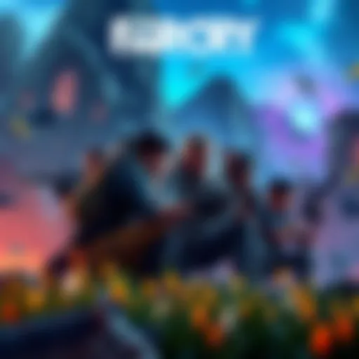 A group of players collaborating in the virtual world of Far Cry, showcasing teamwork and strategy.