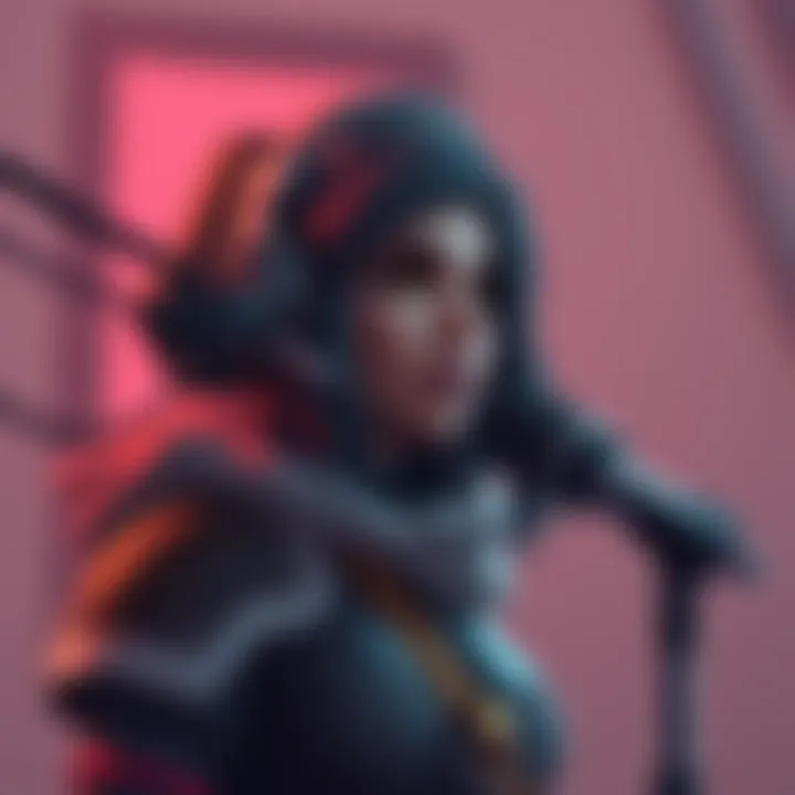 Fareeha, an Overwatch streamer, in front of a microphone, representing her new role as the voice of Anran.