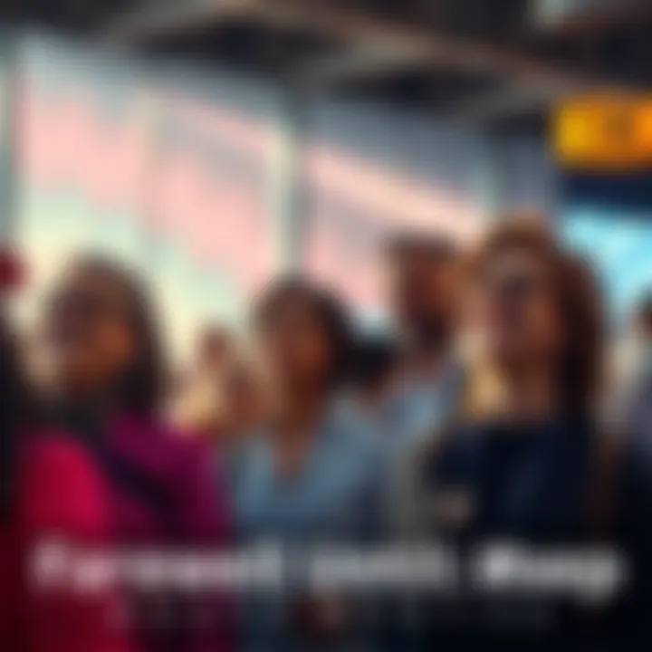 Farewell Gathering A group of people sharing thoughts during a farewell event, looking forward to future updates, with warm expressions and a hopeful atmosphere.