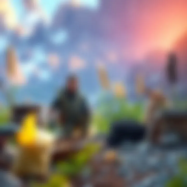 A player efficiently farming Obsidian and Coal in a vibrant Canny Valley setting, showcasing tools and resources around them