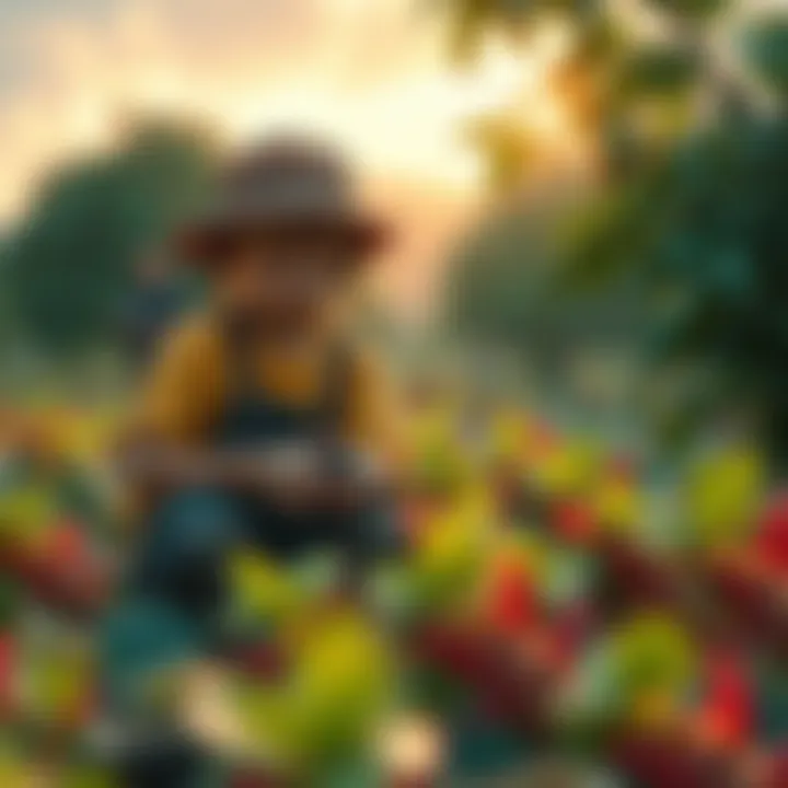 A character farming Follie and collecting Enkaus in a lush environment, weighing options between immediate farming and waiting for Operation: Atramentum.