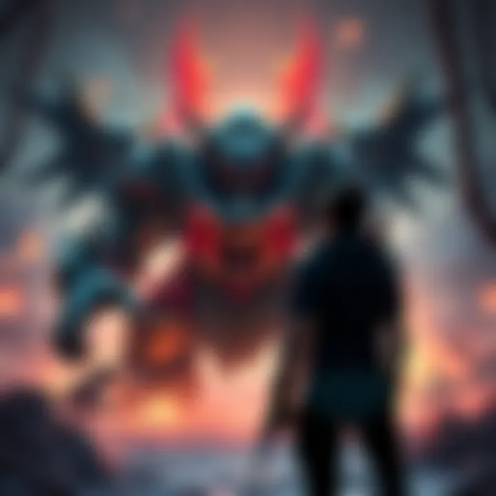 A player battles a formidable boss on Floor 90, contemplating their options after hours of attempts. The scene shows a tense battle environment with the boss in view and the player focused.