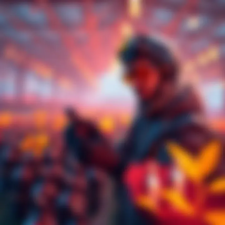 A gaming character collecting Magic Missile grenades in vibrant farming spots