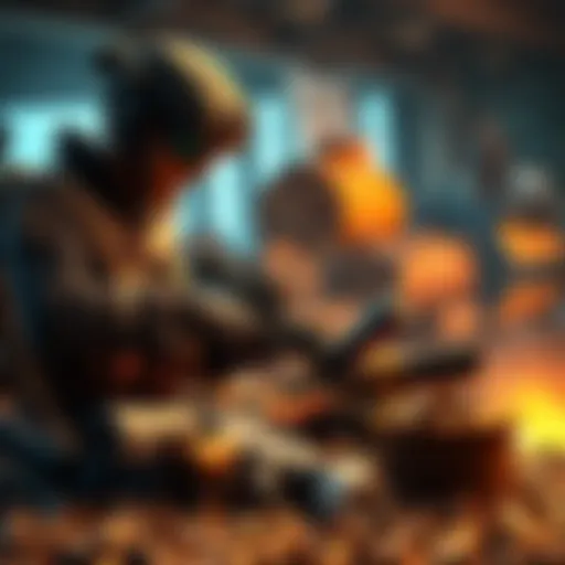 A player in a gaming environment gathering resources to farm Regulus and Harvest pistols, showcasing weapons and materials needed for acquisition