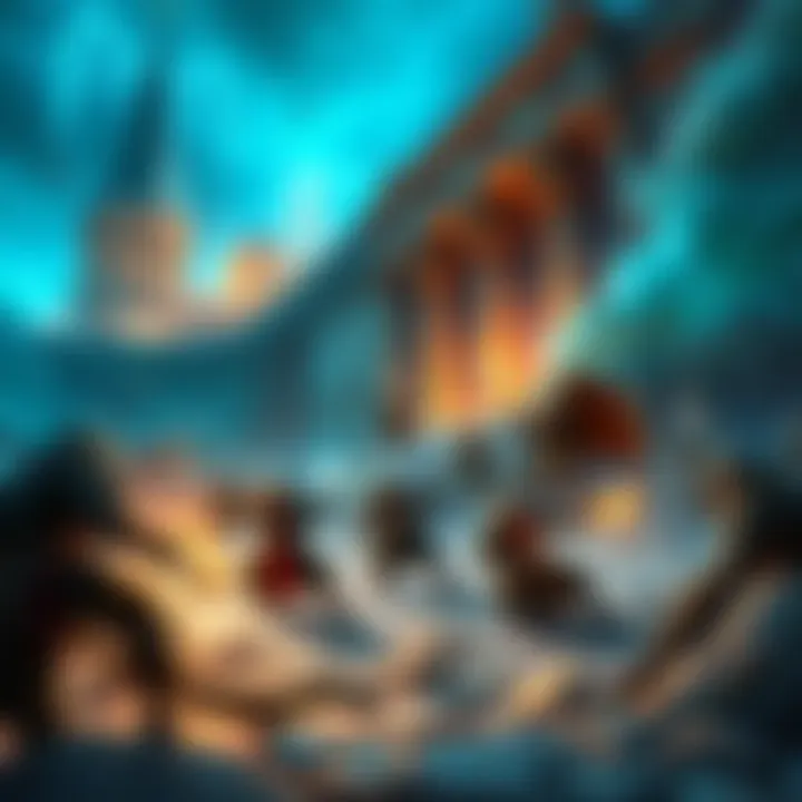 Players fighting enemies to collect runes in the vibrant setting of East Capital Ramparts, showcasing the action-packed farming for dexterity upgrades.