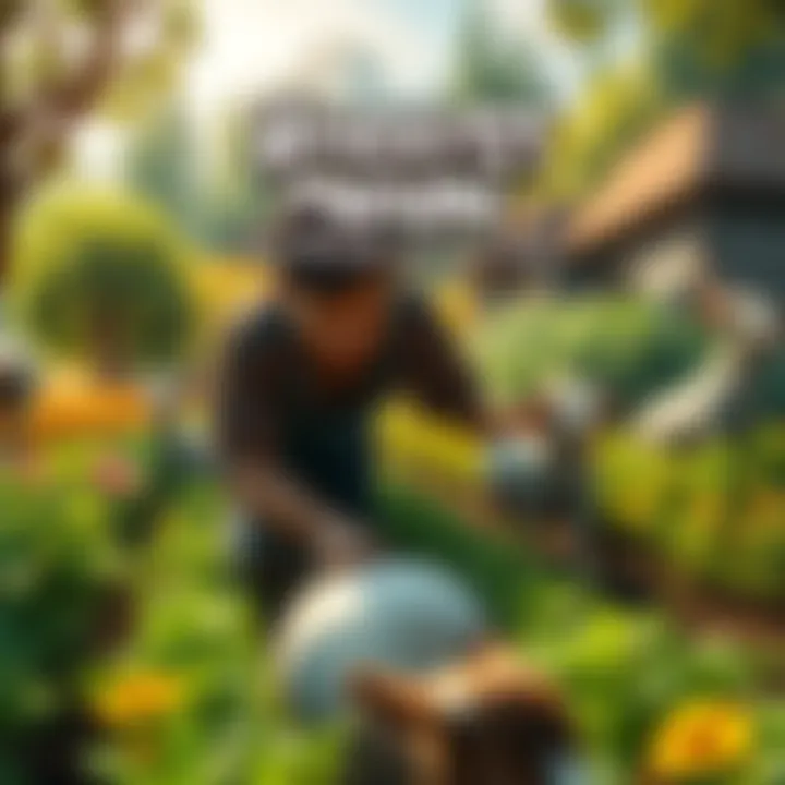 A farmer working on a lush farm, planting crops and tending to animals in Harvest Moon: The Winds of Anthos.