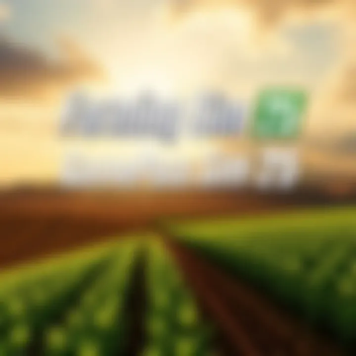 A serene farm landscape showcasing fields and crops ready for harvest, with the text overlay stating the launch of Farming Sim 25 on GamePass.
