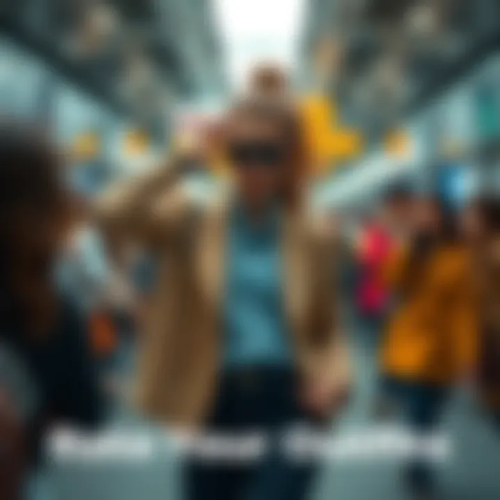 Fashion critique on forums A person showing off their outfit on a forum for feedback, surrounded by comments and reactions from other people