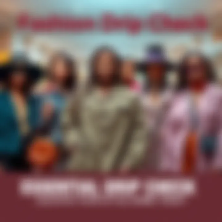 Stylish individuals showcasing unique outfits and accessories