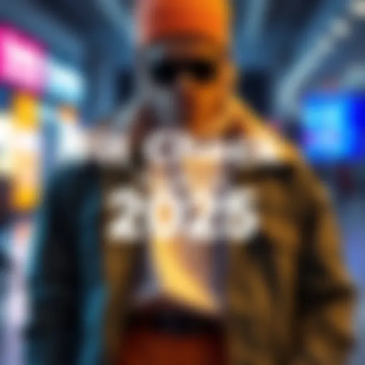 A trendy person wearing a stylish outfit that balances comfort and aesthetics, showcasing the latest clothing trends for 2025.