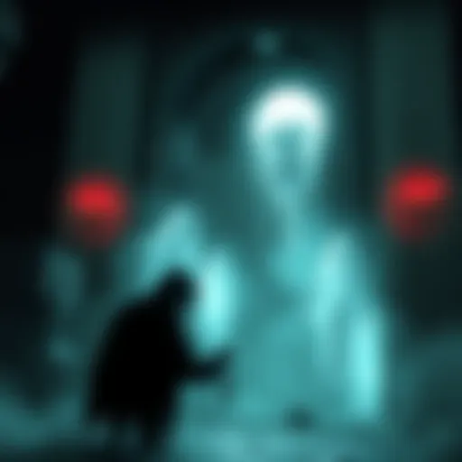 Art showing a haunting scene from the Fatal Frame 2 remake, featuring an eerie environment with ghostly figures.