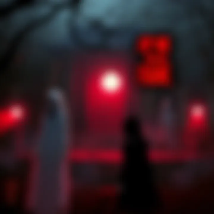 Concept art featuring haunted settings and ghostly figures related to Fatal Frame series