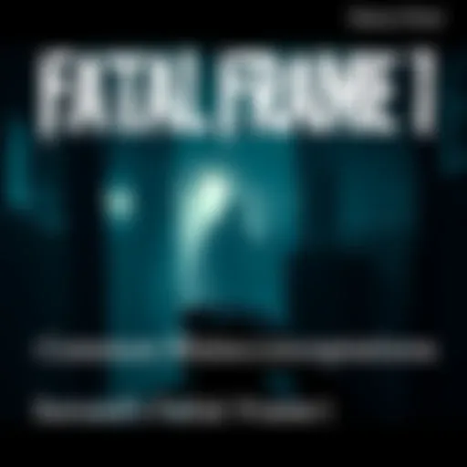 A ghostly figure appears in a dark room from the game Fatal Frame 1, with a camera ready to capture the haunting image.
