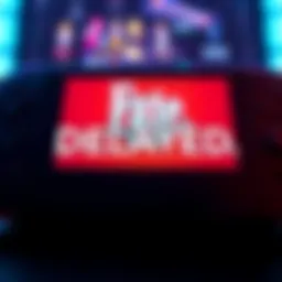 An image showing a gaming console with a blurred screen displaying the Fate/EXTRA Record logo, indicating a delay in its release.