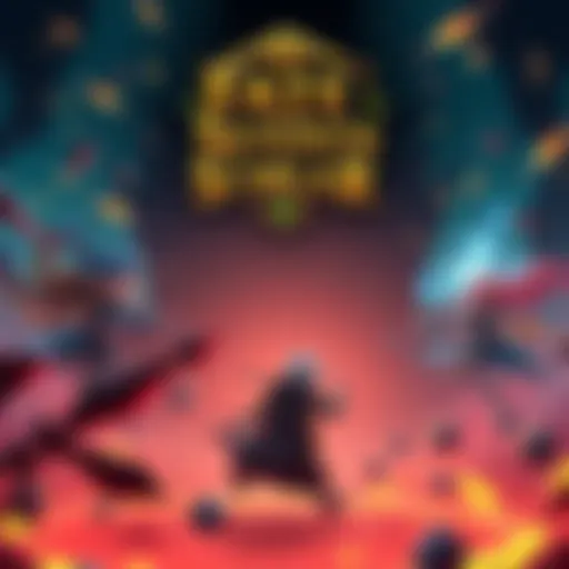 Gameplay scene from Fate of the Seventh Scholar featuring colorful Duelyst sprites