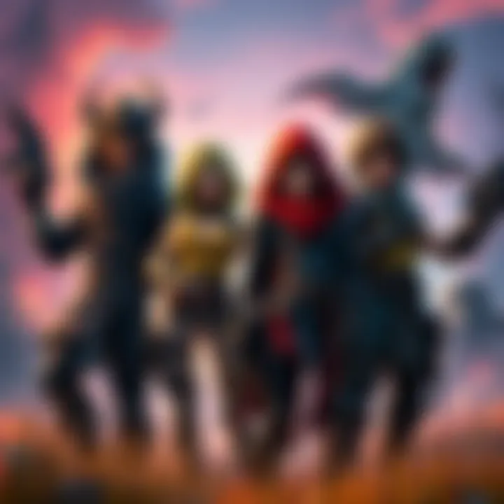 Four distinct characters from the game Wilds, showcasing their unique abilities and styles, representing fan favorites, with a vibrant game backdrop.