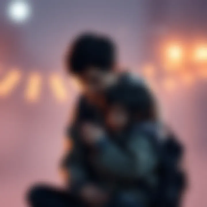 Father and child praying for Life is Strange A touching moment of a father and child praying together, expressing hope for the future of the Life is Strange game series.