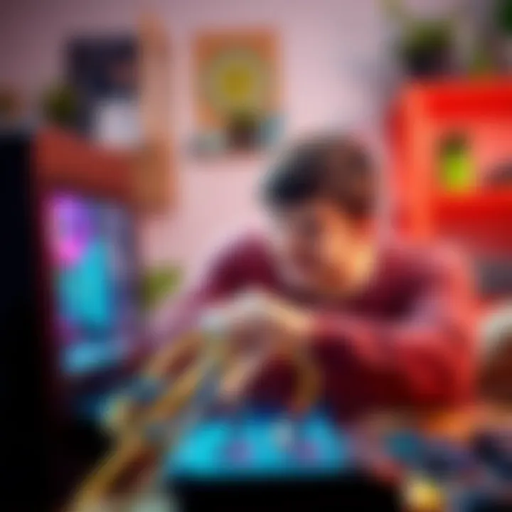 A father and his son working on assembling a computer, showing teamwork and joy in a home setting.