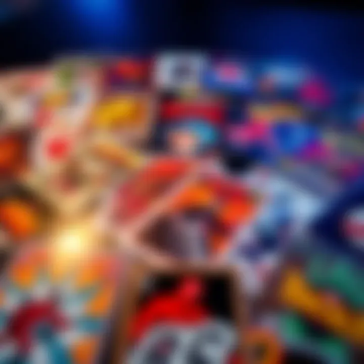 A variety of collectible cards laid out, showcasing popular choices among fans this year.