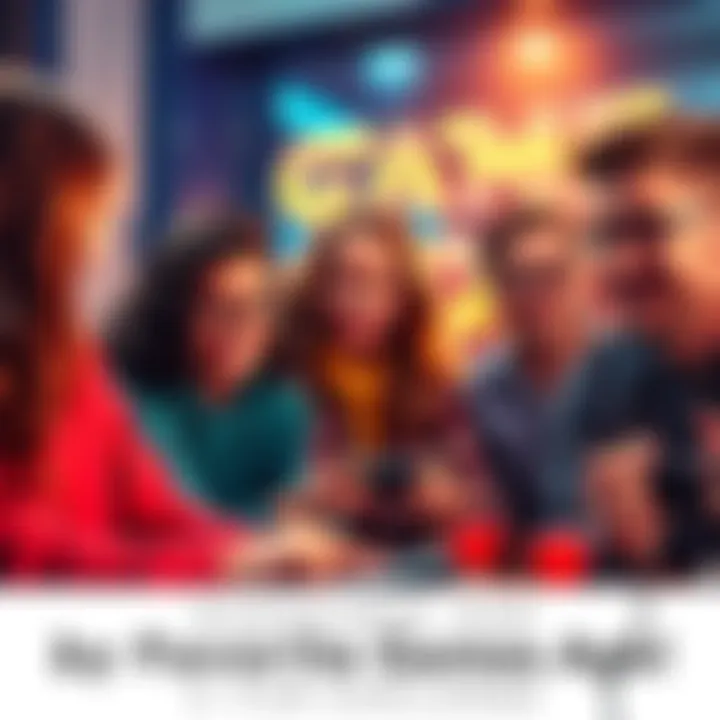 A group of people of different ages discussing their favorite video games