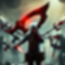 A gamer holding a Bloodmetal Scythe with various other weapons like the Maul Axe and Beak Fists displayed around them, set in a Metroidvania-style game background.