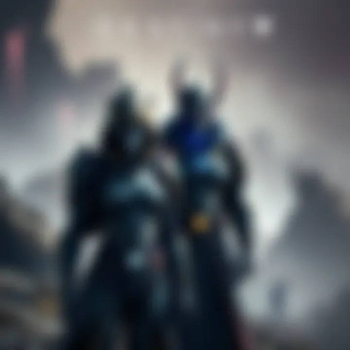 Ada-1 and Misraaks standing together in a calm setting, showcasing their peaceful expressions amidst the Destiny universe.