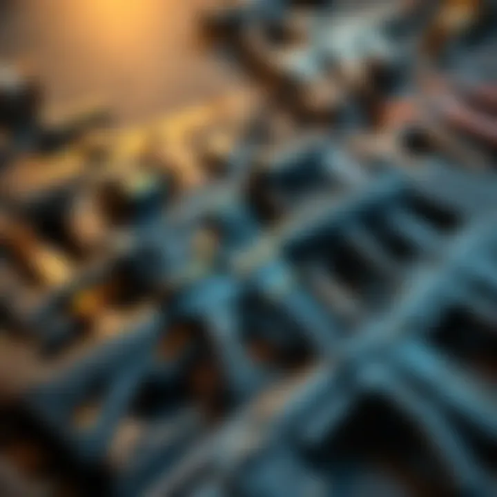 A collection of various firearms including the m4 tactical on display for discussion.