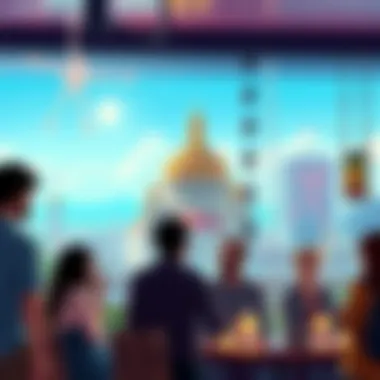 People discussing their favorite origins and cities, sharing cultural insights and preferences in a friendly setting.