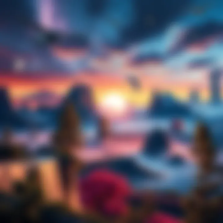 A collage of various atmospheric scenes from popular video games showcasing immersive environments