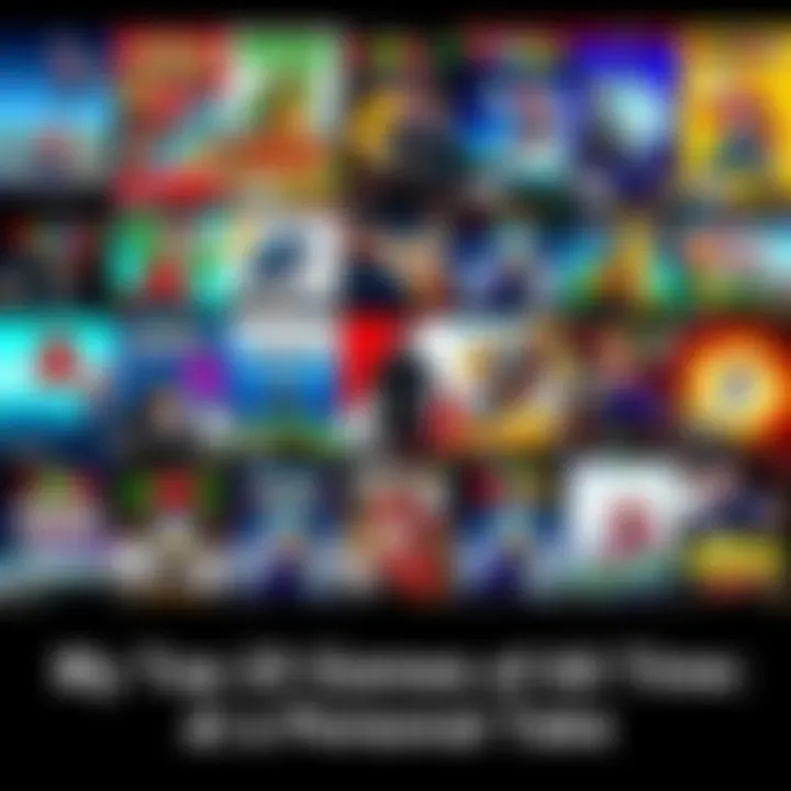 Collage of iconic video game covers featuring classic and modern titles