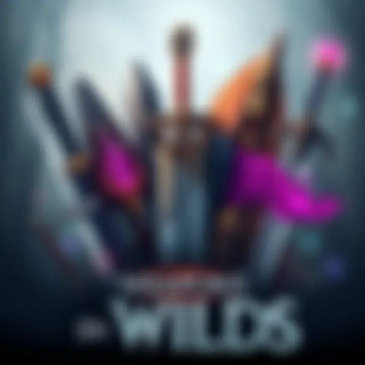 A selection of various weapons from the game Wilds, showcasing swords, bows, and magical staffs, highlighting player preferences.