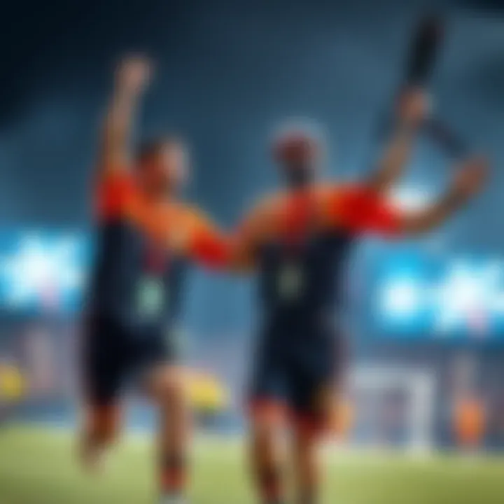 Faxuty and Rezon celebrate their victory in Game 5, showcasing teamwork and excitement