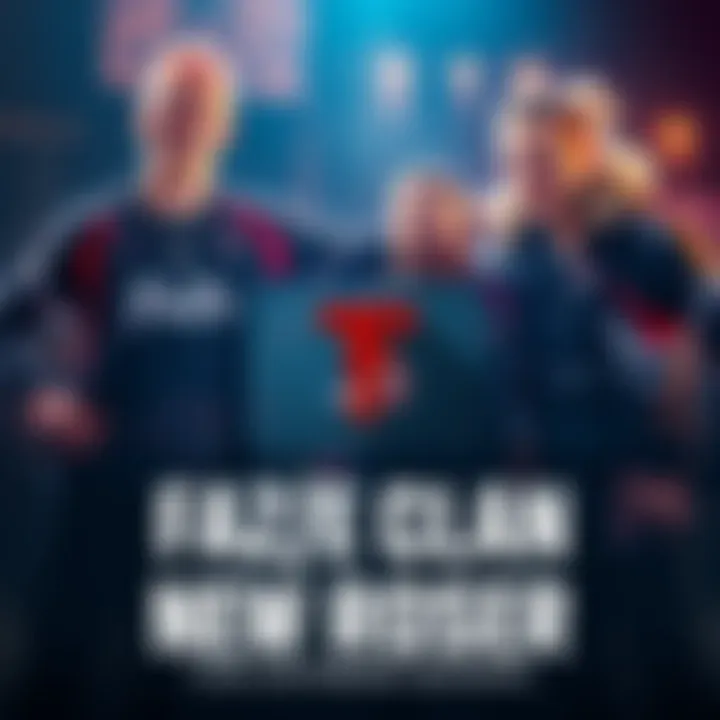 FaZe Clan members gather to announce their roster for the new gaming season, showcasing team spirit and excitement.
