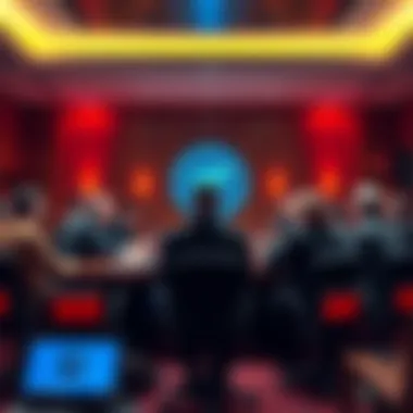 A group of FCC officials discussing internet speed goals in a conference room