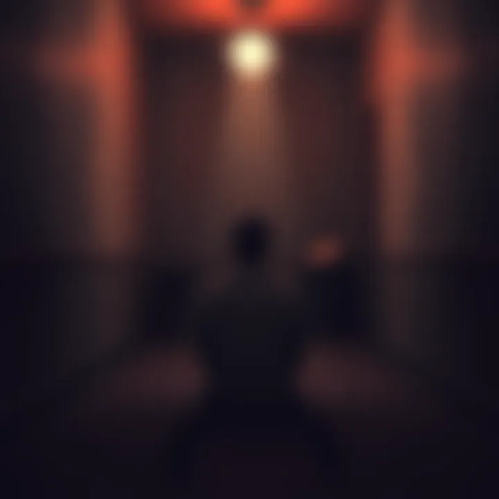 A person sitting alone in a dimly lit room, looking contemplative and concerned about mortality.
