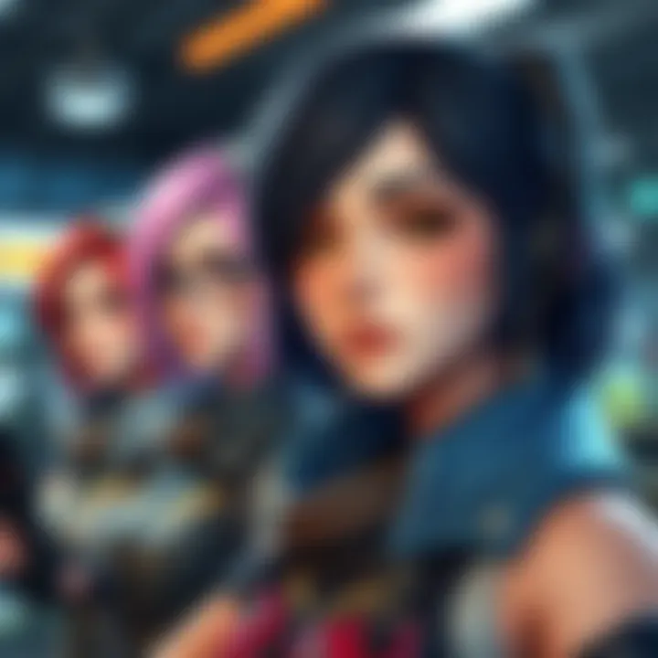 Female character customization in gaming A female avatar in a game showcasing different customization options like hairstyles, outfits and accessories