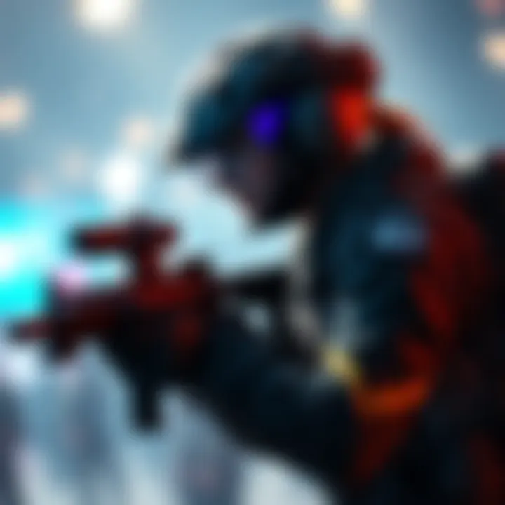 Female CODM Operator in Action A female operator from Call of Duty Mobile engaging in a tournament, showcasing tactical skills and strategy in gameplay.