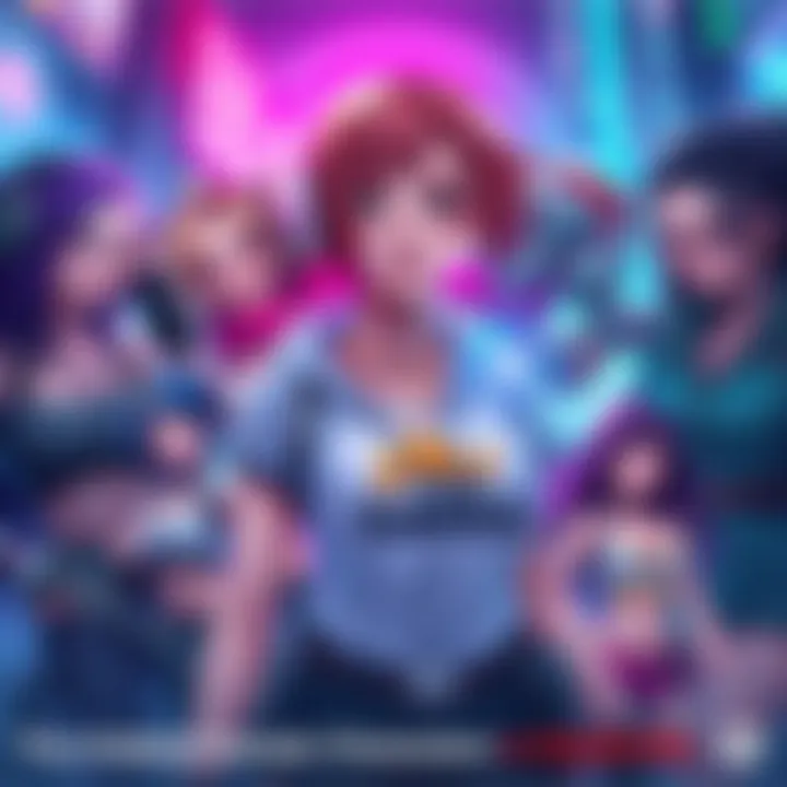 Illustration of popular female characters from video games, showcasing their unique designs and styles in an engaging layout.