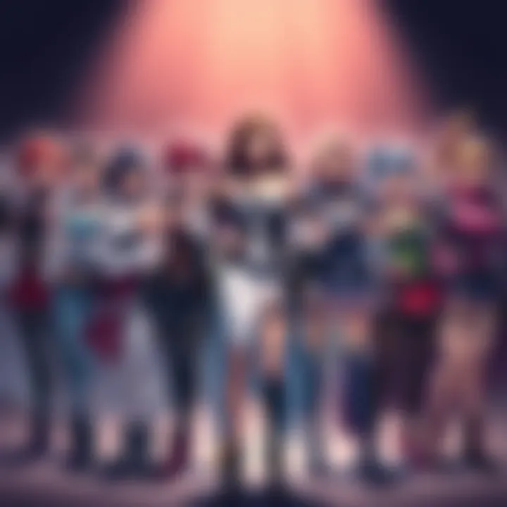 A group of strong female protagonists from various JRPGs standing confidently together, showcasing their unique styles and abilities.