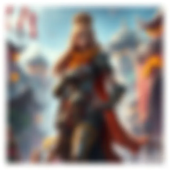 A female Khazan character with unique features and abilities stands confidently in a vibrant game environment.