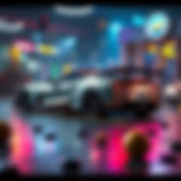 A sleek Fennec car with a stylish design, featured in a vibrant game environment, surrounded by other gaming items and drops.