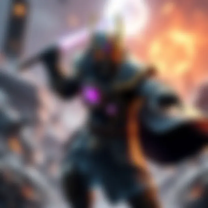 Ferropotent Armor Set in Action A character wearing the Ferropotent armor set, showcasing its powerful features during gameplay. The character is in a dynamic battle stance, highlighting strength and strategy.