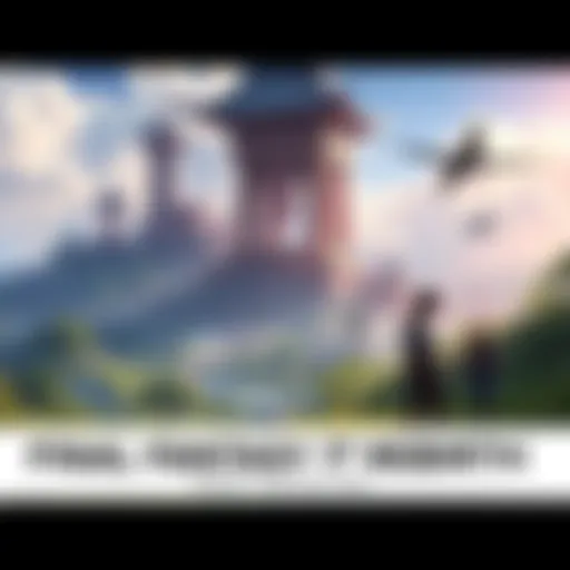 Final Fantasy 7 Rebirth Gameplay A scene from Final Fantasy 7 Rebirth showing an open world environment with characters exploring lush landscapes and iconic structures.