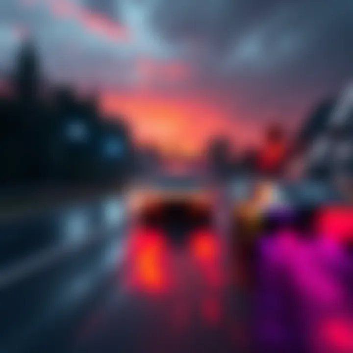 Screenshot showing graphics problems in Fh4 on Series S, with noticeable texture pop-ins and low-quality visuals