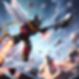 A scene showing players engaged in a battle with Jetpack Cat using her aerial abilities and high damage attacks.