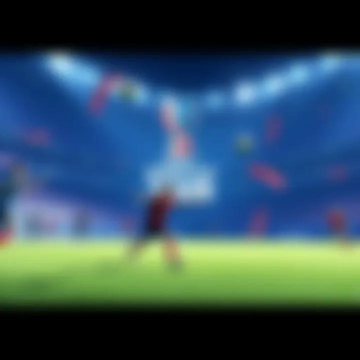 FIFAe World Cup 2025 Rocket League A thrilling Rocket League match scene with players scoring goals and a cheering crowd. The FIFAe World Cup logo is visible in the background.
