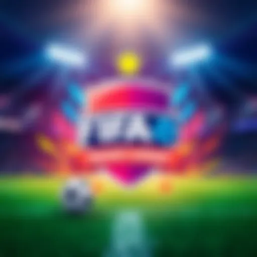 Logo of FIFAe Rocket League competition featuring vibrant colors and soccer elements