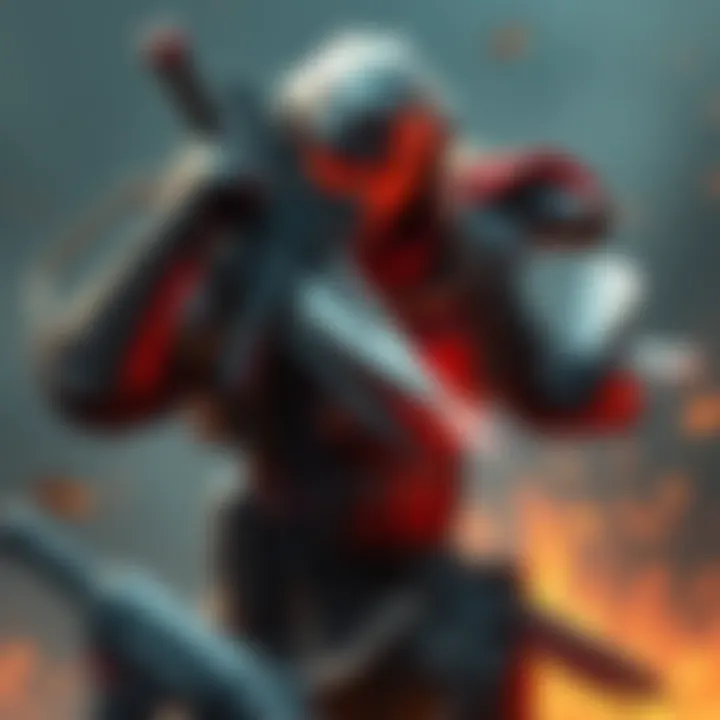 A martial fighter with blueprints and tools, blending combat gear with inventive elements.